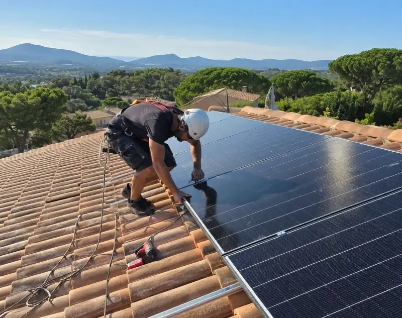 Installateur panneaux solaires Éveux — pose photovoltaïque sur toiture